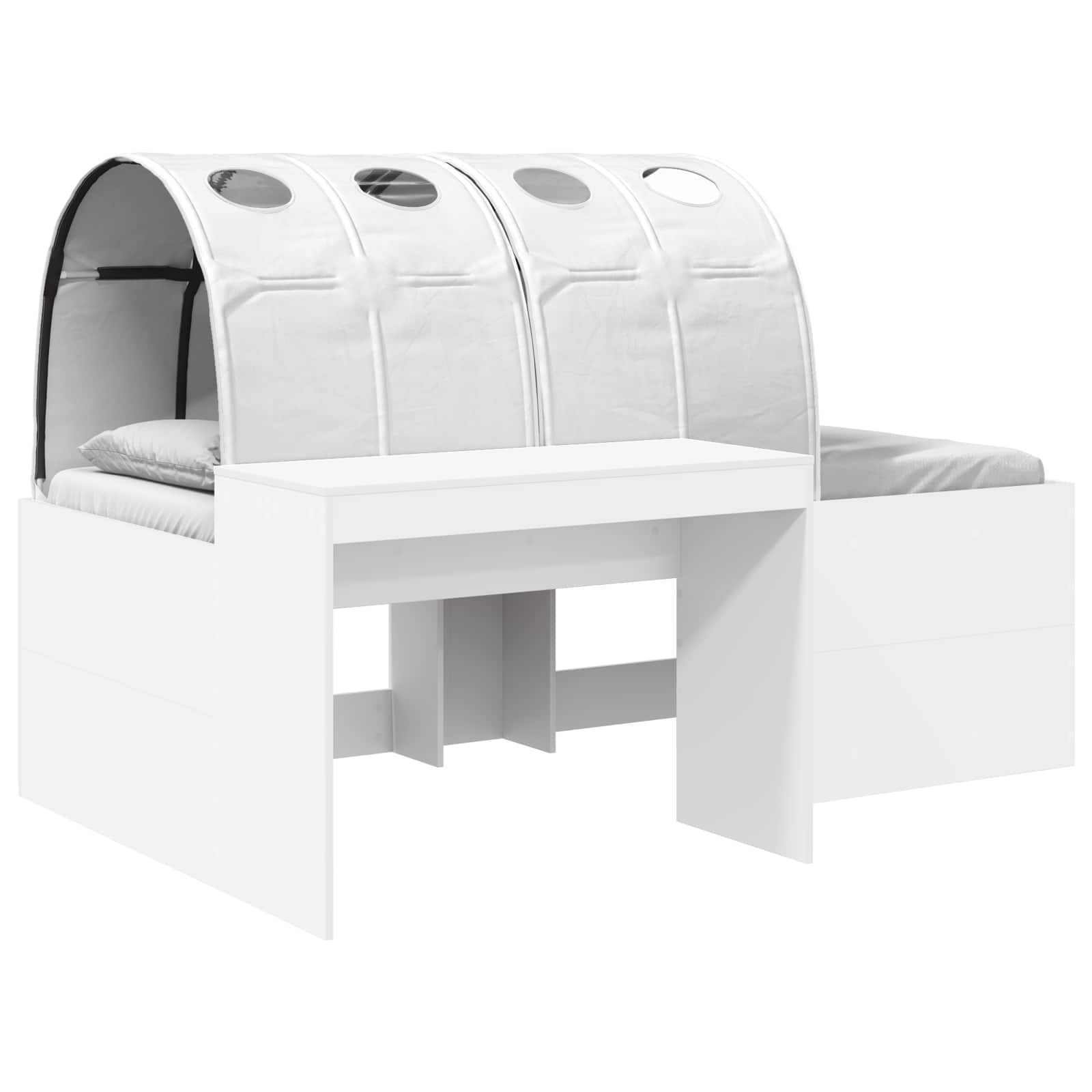 Postel s Tunelem 4 pcs Bílá Kompozitní dřevo - obrázek 2