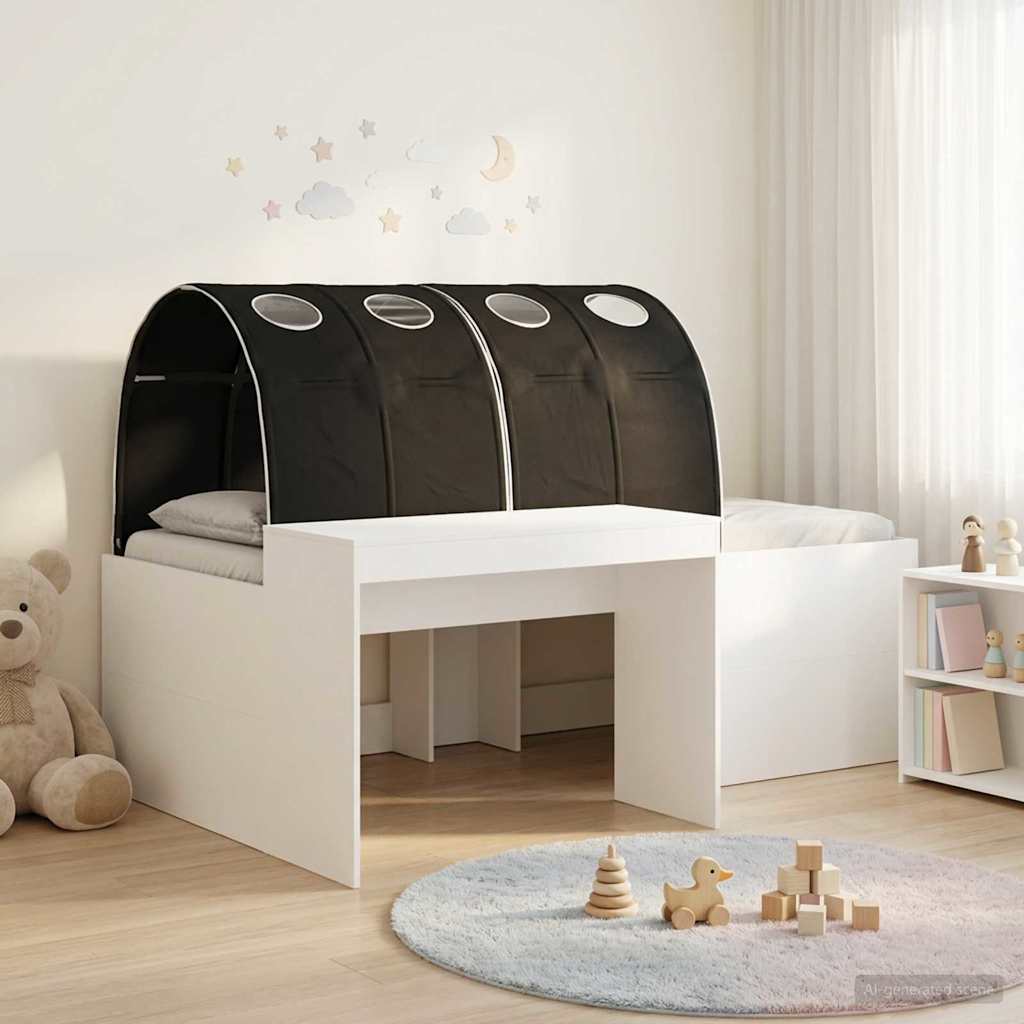 Postel s Tunelem 4 pcs Artisian Dub a Černá Kompozitní dřevo