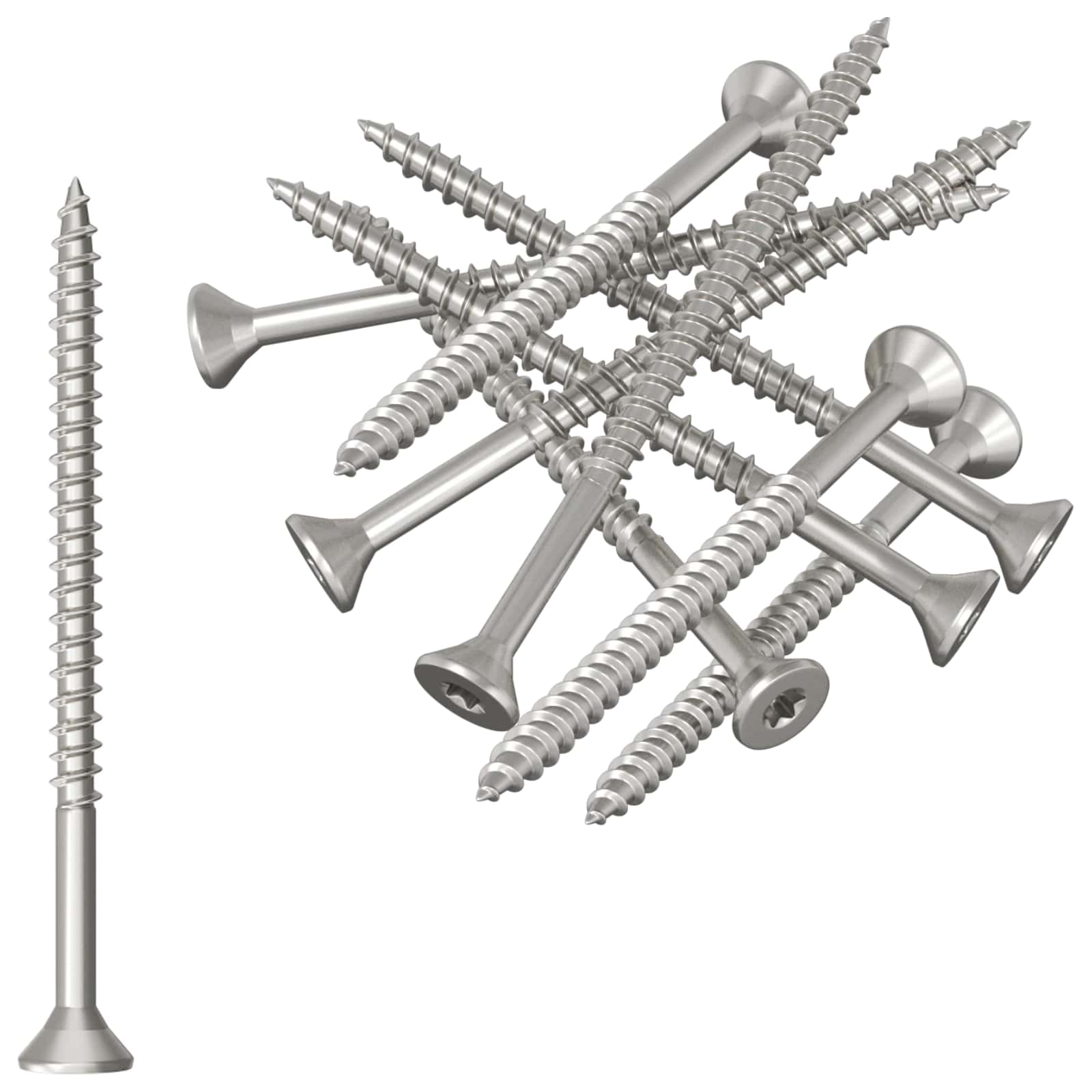 vidaXL Ruuvit 100 pcs Hopea Ø 2.88 x 45 mm A2-ruostumaton teräs
