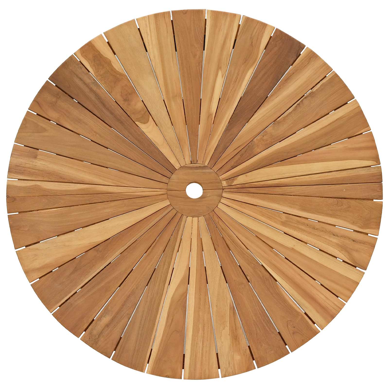 Opklapbare tuintafel Naturel Ø 110 x 75 cm Massief Teakhout image 5