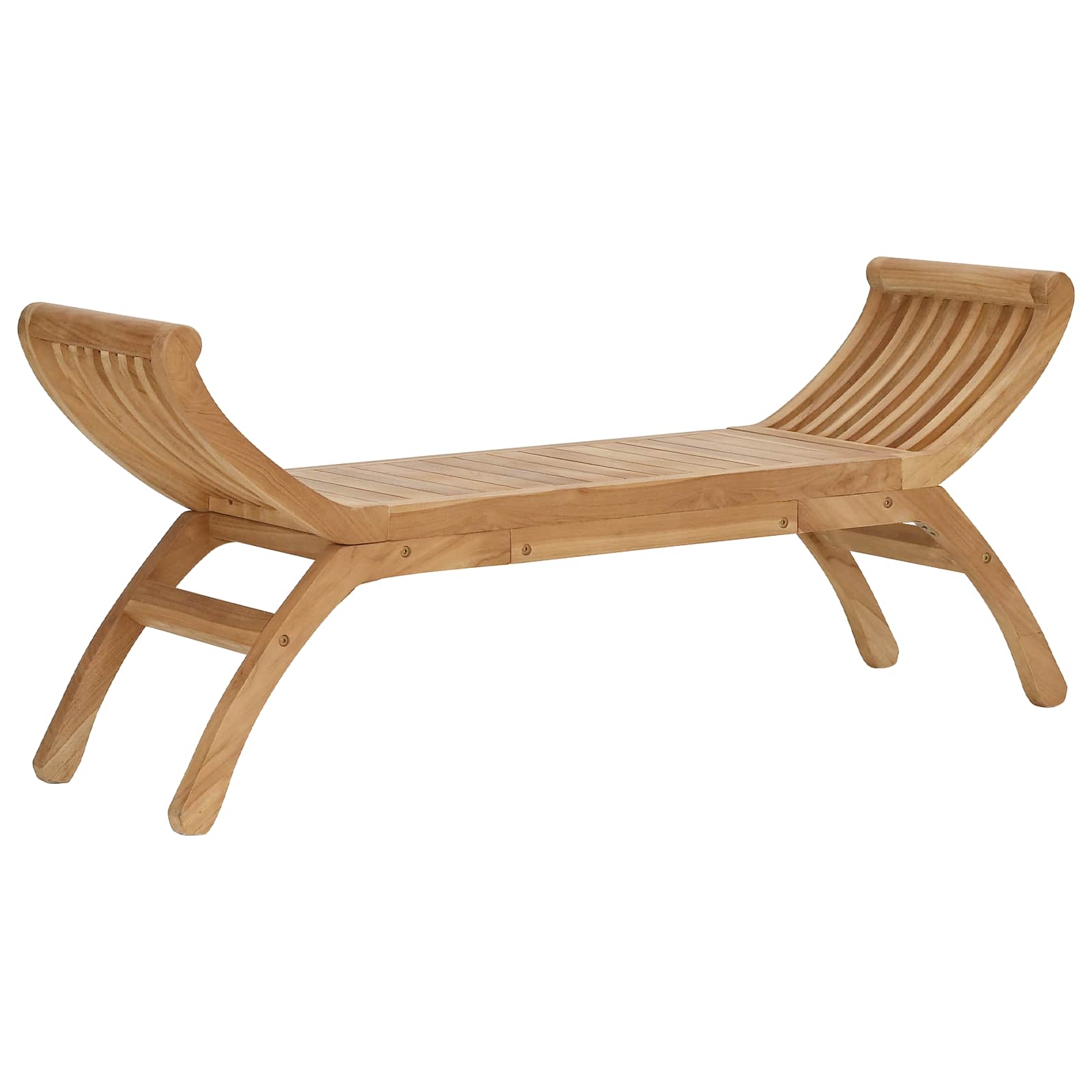 Tuinbank 2-Aantal zitplaatsen 126 cm Massief Teakhout Naturel image 2