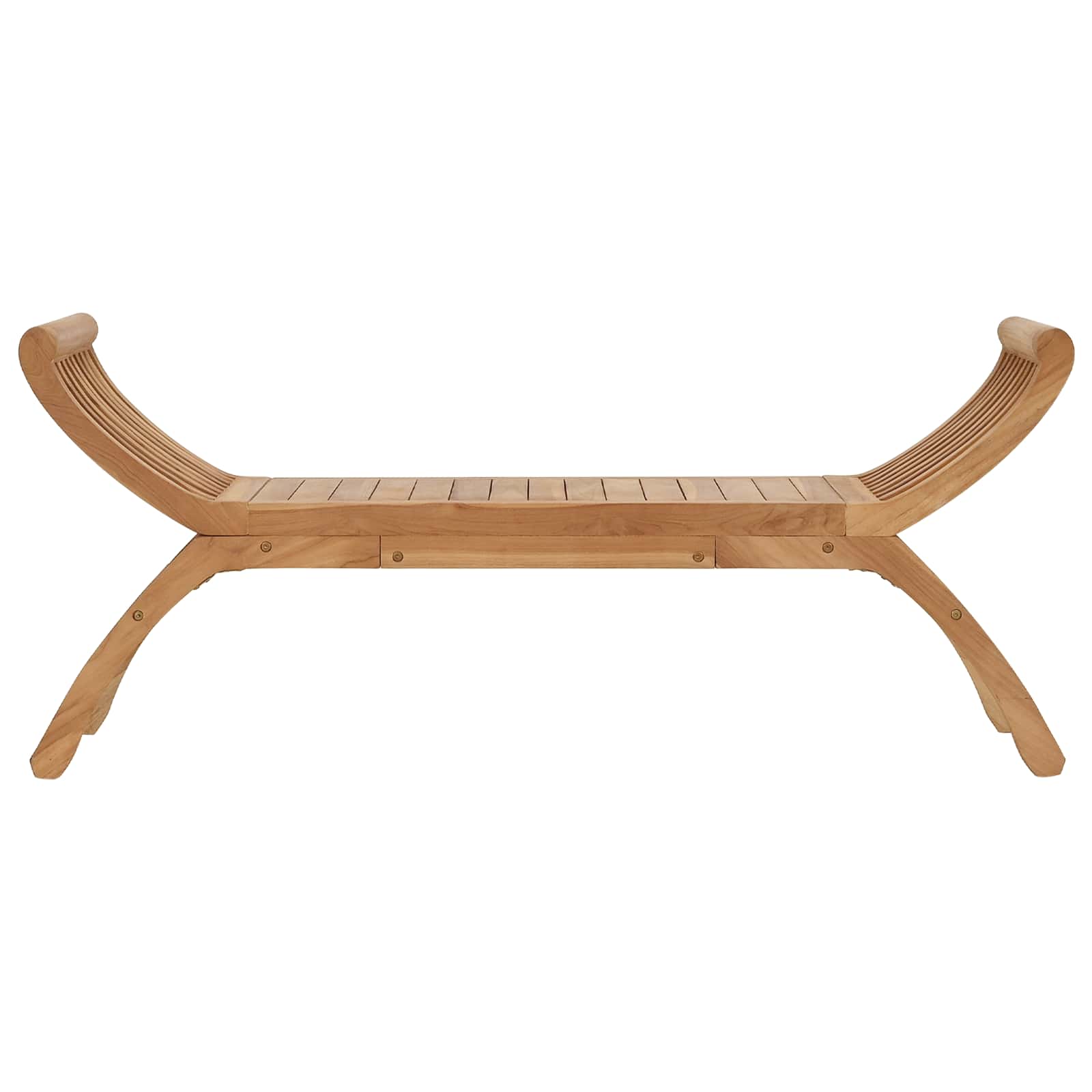 Tuinbank 2-Aantal zitplaatsen 126 cm Massief Teakhout Naturel image 3