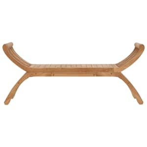 Zahradní lavice 2 -Seater 126 cm Pevné teakové dřevo Přírodní - obrázek 3