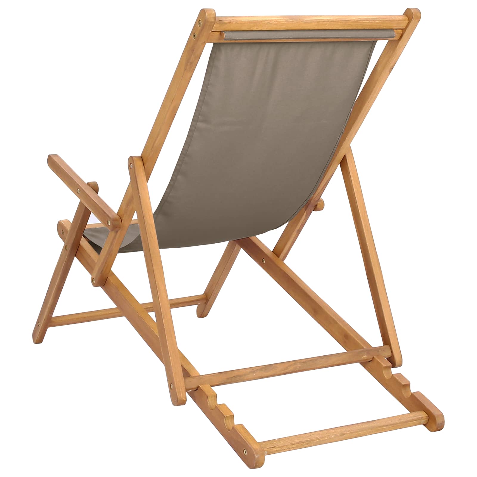 Strandstoel Taupe Massief Teakhout image 5