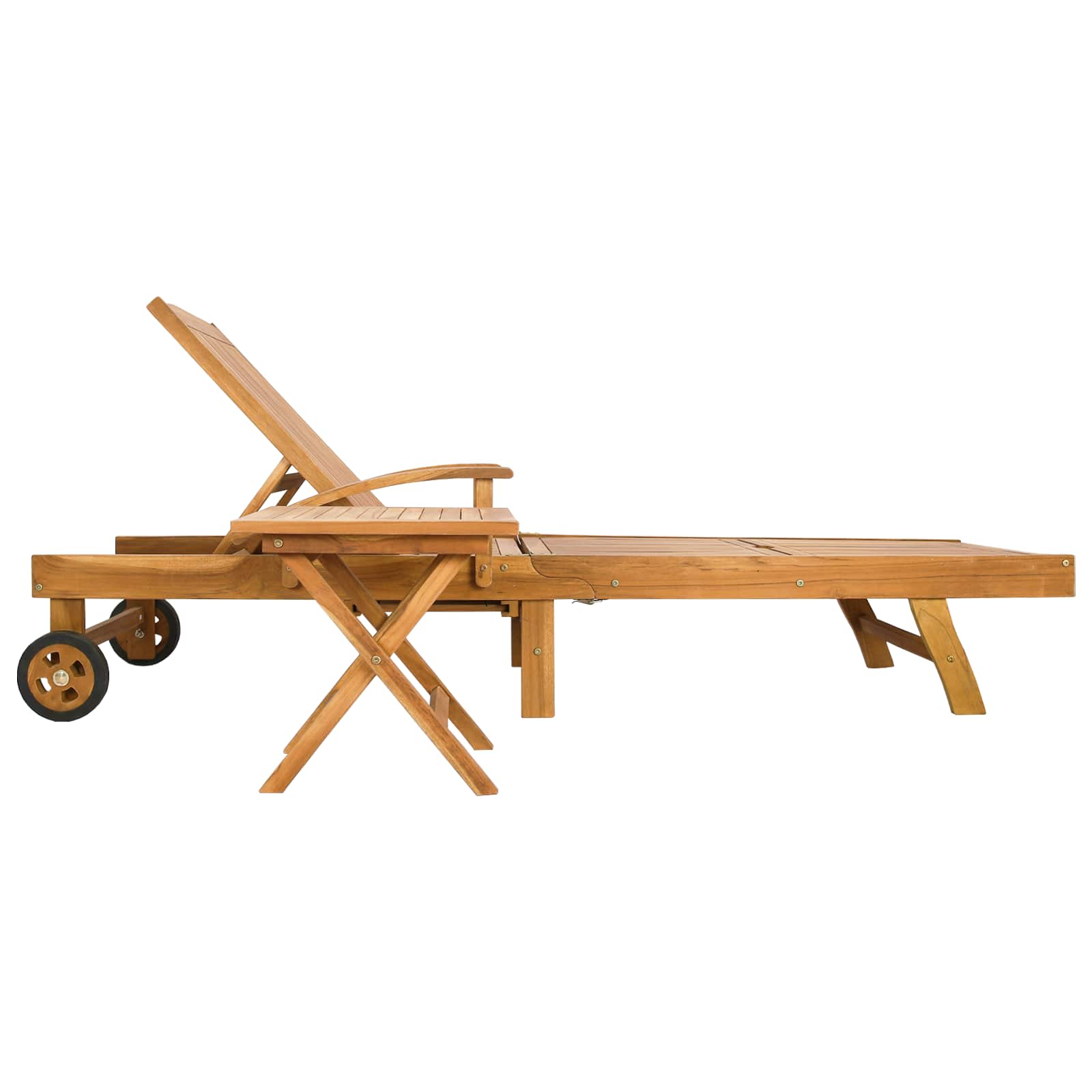 Ligbed met tafel Bruin Massief Teakhout image 4