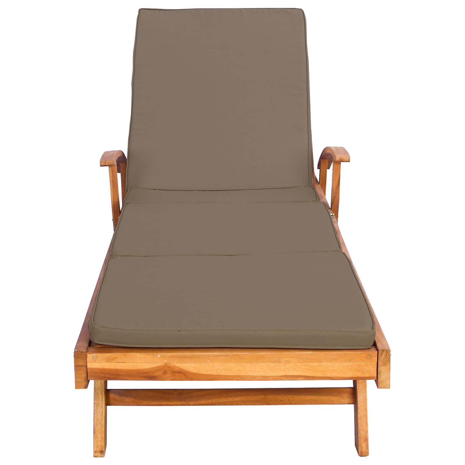 Ligstoel 100% Polyester Massief Teak image 4