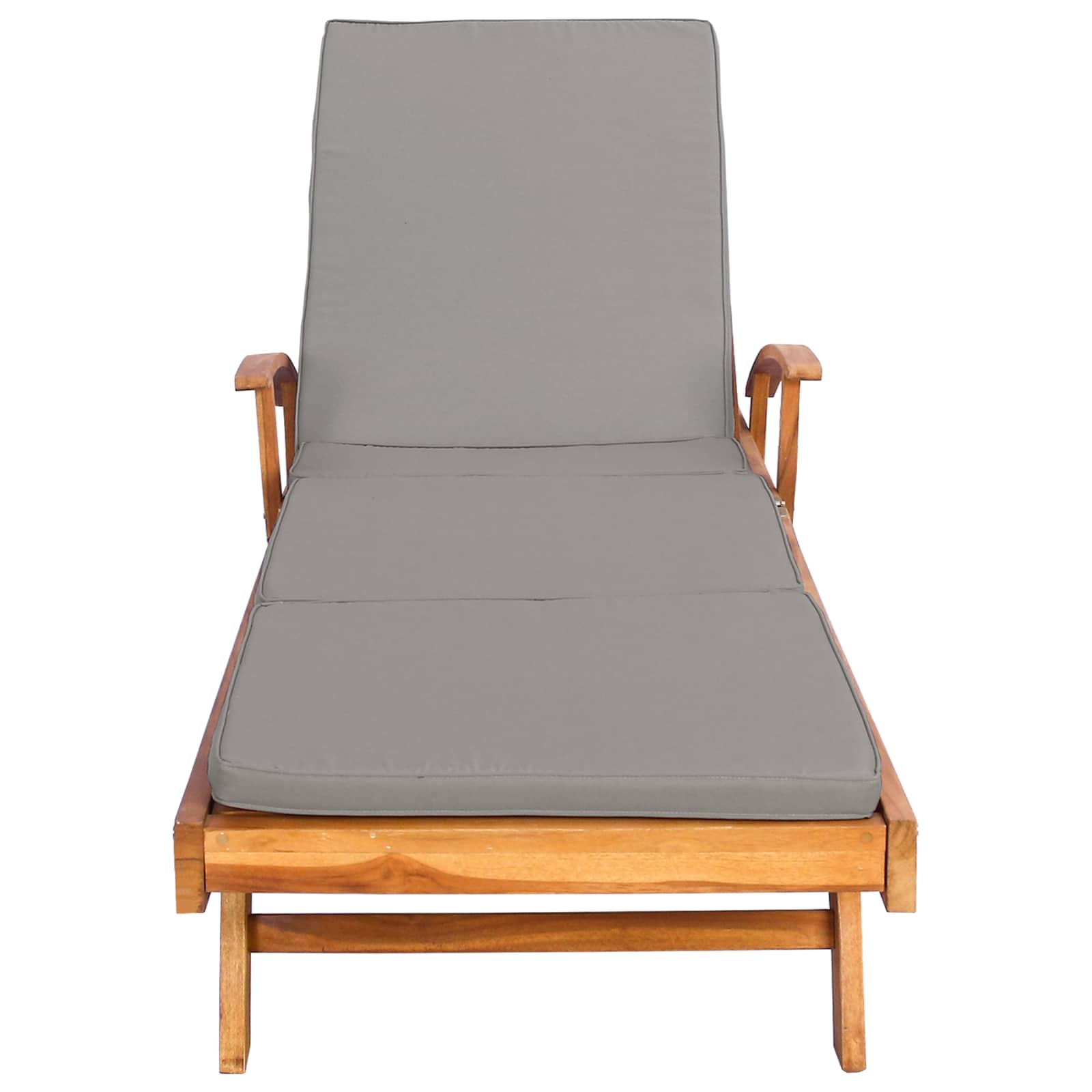 Ligstoel 100% Polyester Massief Teak image 4
