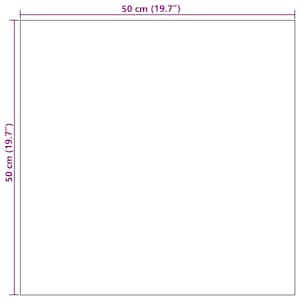 Kobercová dlaždice Světlá šedá s pruhy 50 x 50 cm 4 pcs - obrázek 8