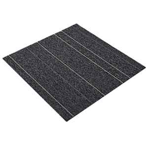 vidaXL Vaipplaat Tumehall triipudega 50 x 50 cm 20 tk PP ja bituumeni