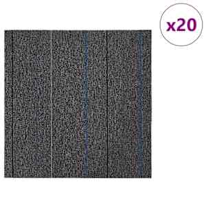 Kobercová dlaždice Středně šedá se pruhy 50 x 50 cm 20 pcs - obrázek 3
