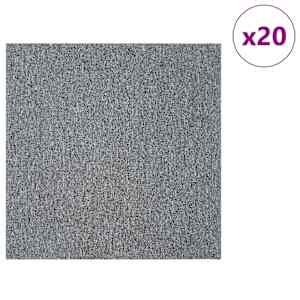 Kobercová dlaždice Světle šedá 50 x 50 cm 20 pcs PP a bitumen - obrázek 3