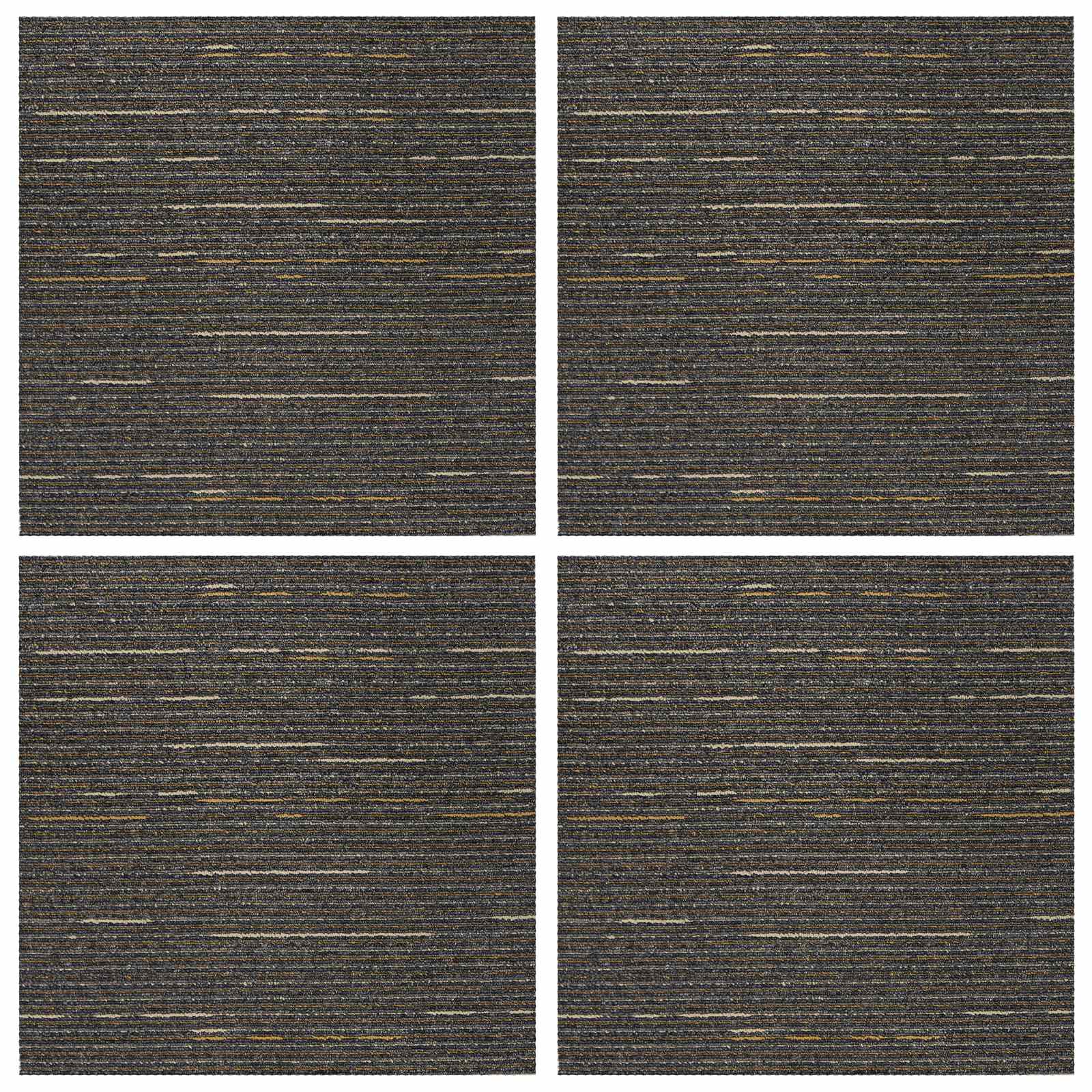 Preproga ploščica Črtasta svetlo rjava 50 x 50 cm 4 pcs - slika 3