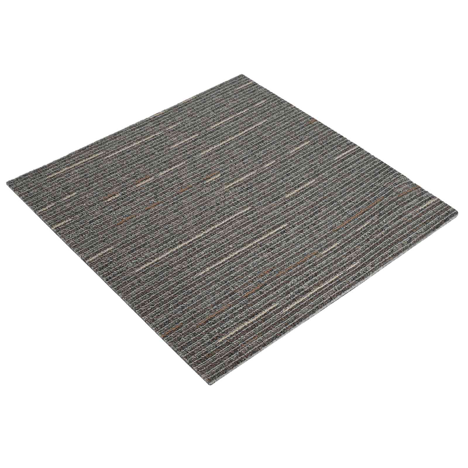 Preproga ploščica Prugasta temno rjava 50 x 50 cm 36 pcs - slika 2