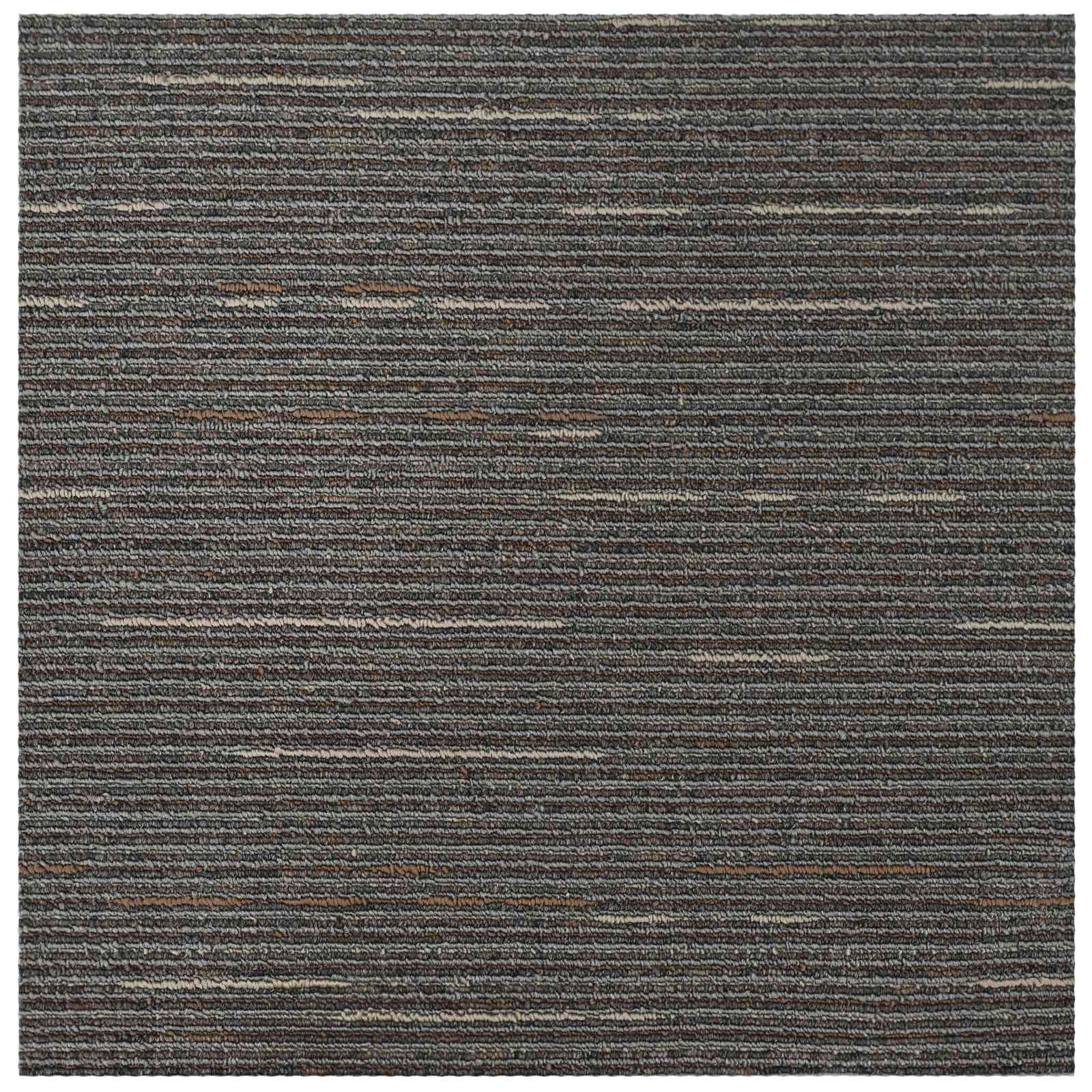 Preproga ploščica Prugasta temno rjava 50 x 50 cm 36 pcs - slika 5