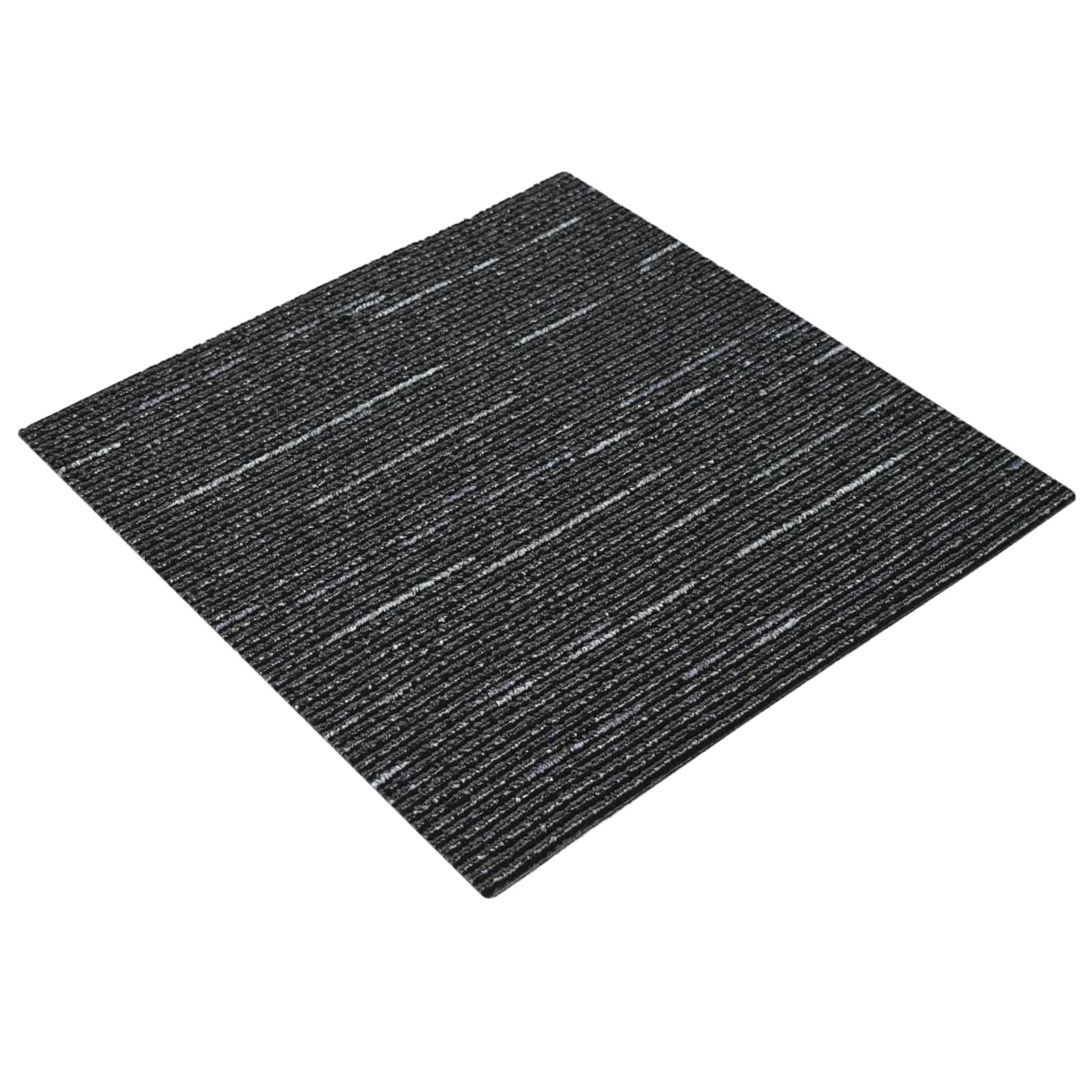 Preproga ploščica Pasma Črna 50 x 50 cm 36 pcs PP in Bitumen - slika 2