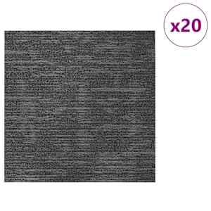 Kobercová dlaždice Antracitová šedá 50 x 50 cm 20 pcs - obrázek 3