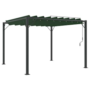 vidaXL K&uuml;&uuml;nal lamedaga katus 3 x 3 x 2,14 m Roheline