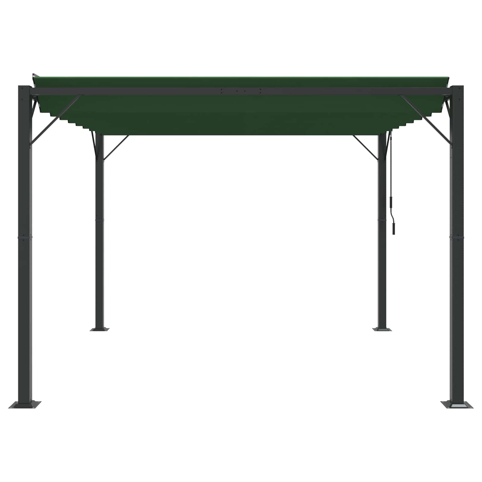 Gazebo met luifeldak Groen 3 x 3 x 2,14 m Stof en Aluminium image 5