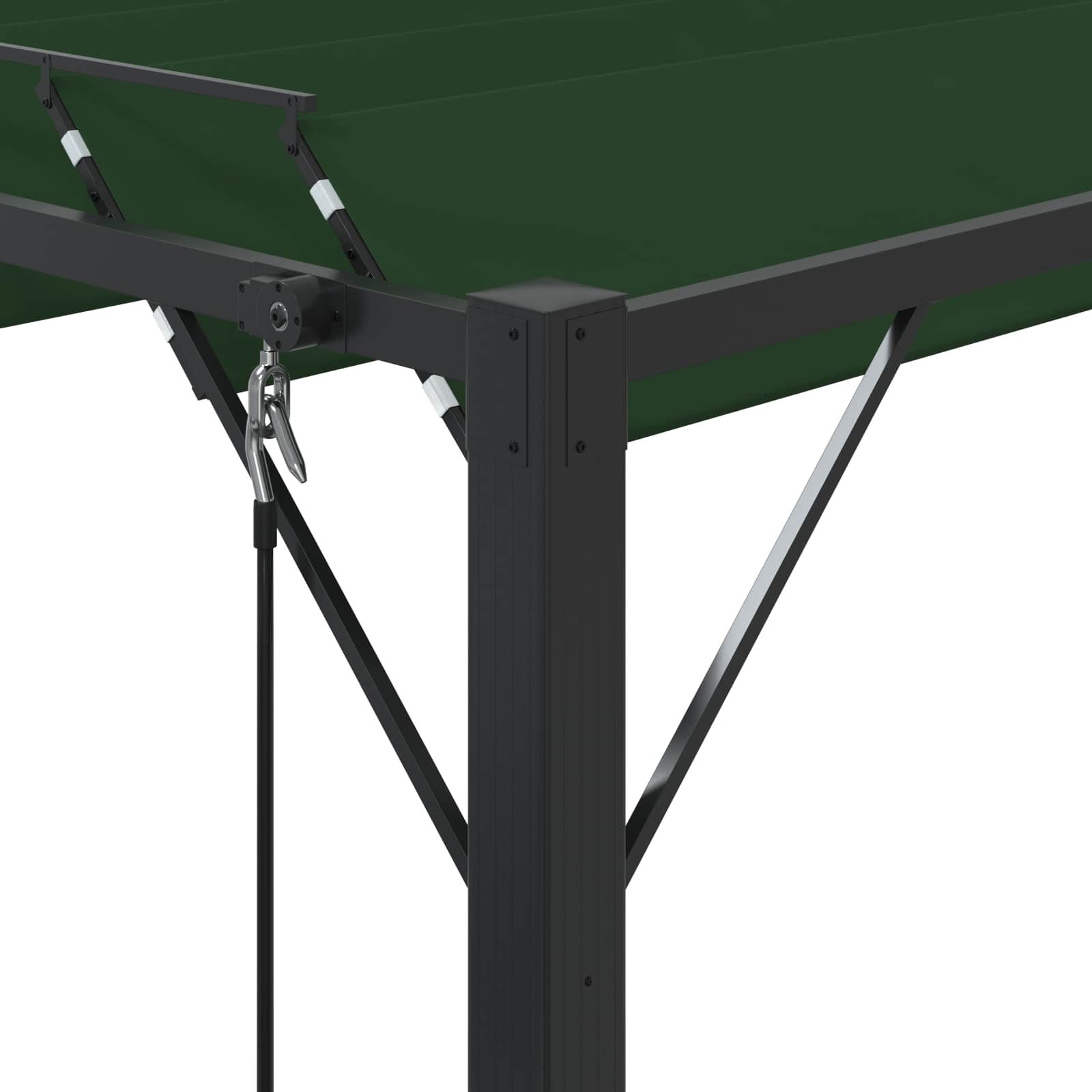 Gazebo met luifeldak Groen 3 x 4 x 2,14 m Stof en Aluminium image 6