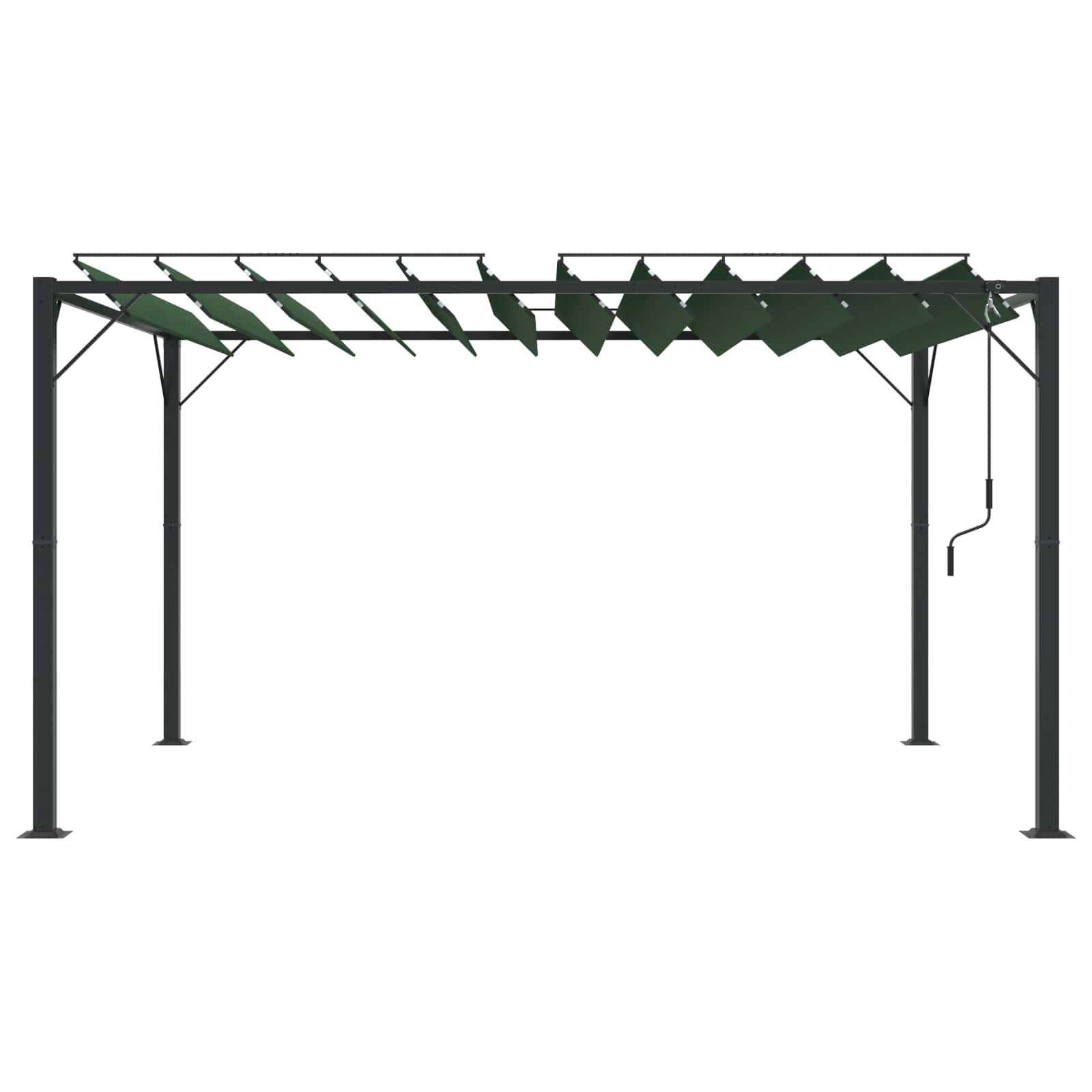 Gazebo met luifeldak Groen 3 x 4 x 2,14 m Stof en Aluminium image 4