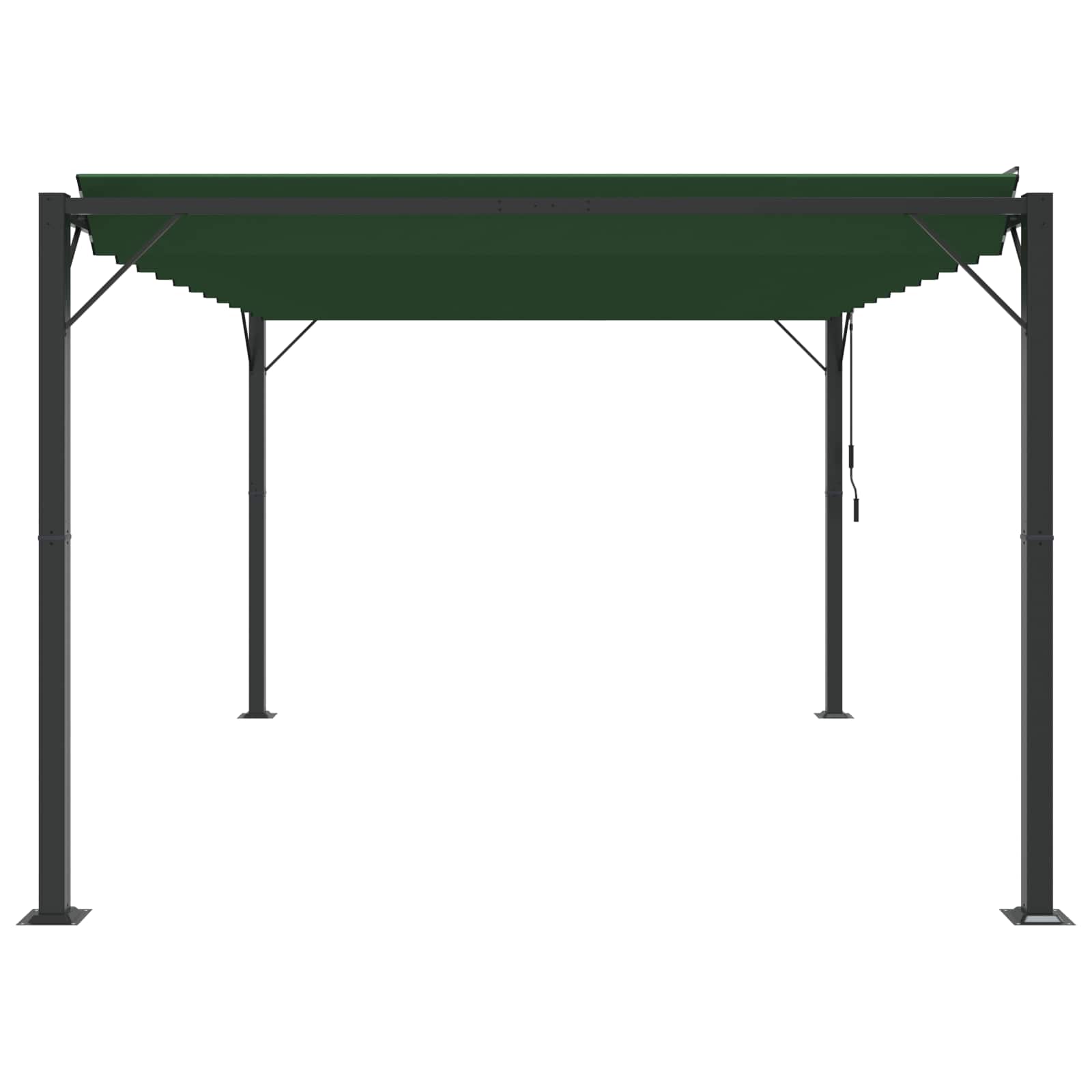 Gazebo met luifeldak Groen 3 x 4 x 2,14 m Stof en Aluminium image 5