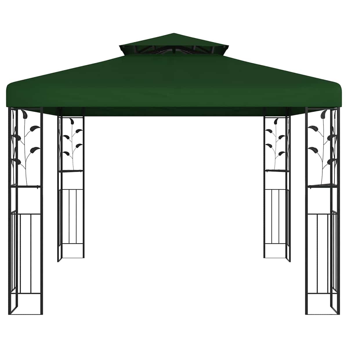 Pavillon 3 x 3 x 2,68 m Grøn Polyester og Stål - Billede 2