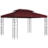 vidaXL Paviljon 3,97 x 2,96 x 2,68 m Veinpunane Pol&uuml;ester ja teras