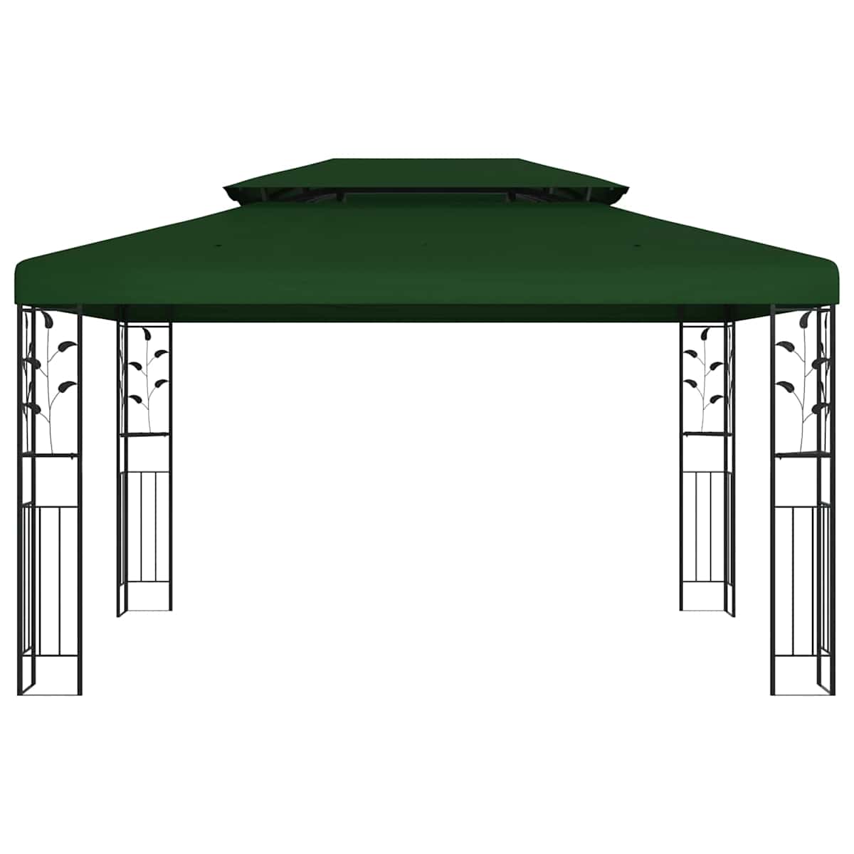 Pavillon 3,97 x 2,96 x 2,68 m Grøn Polyester og Stål - Billede 2