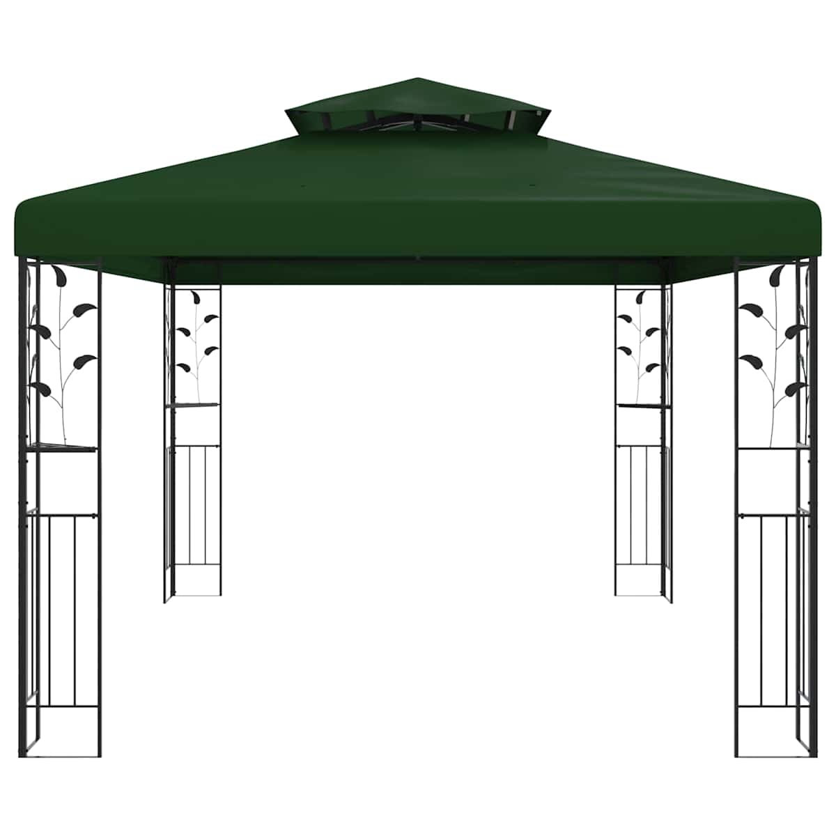 Pavillon 3,97 x 2,96 x 2,68 m Grøn Polyester og Stål - Billede 3