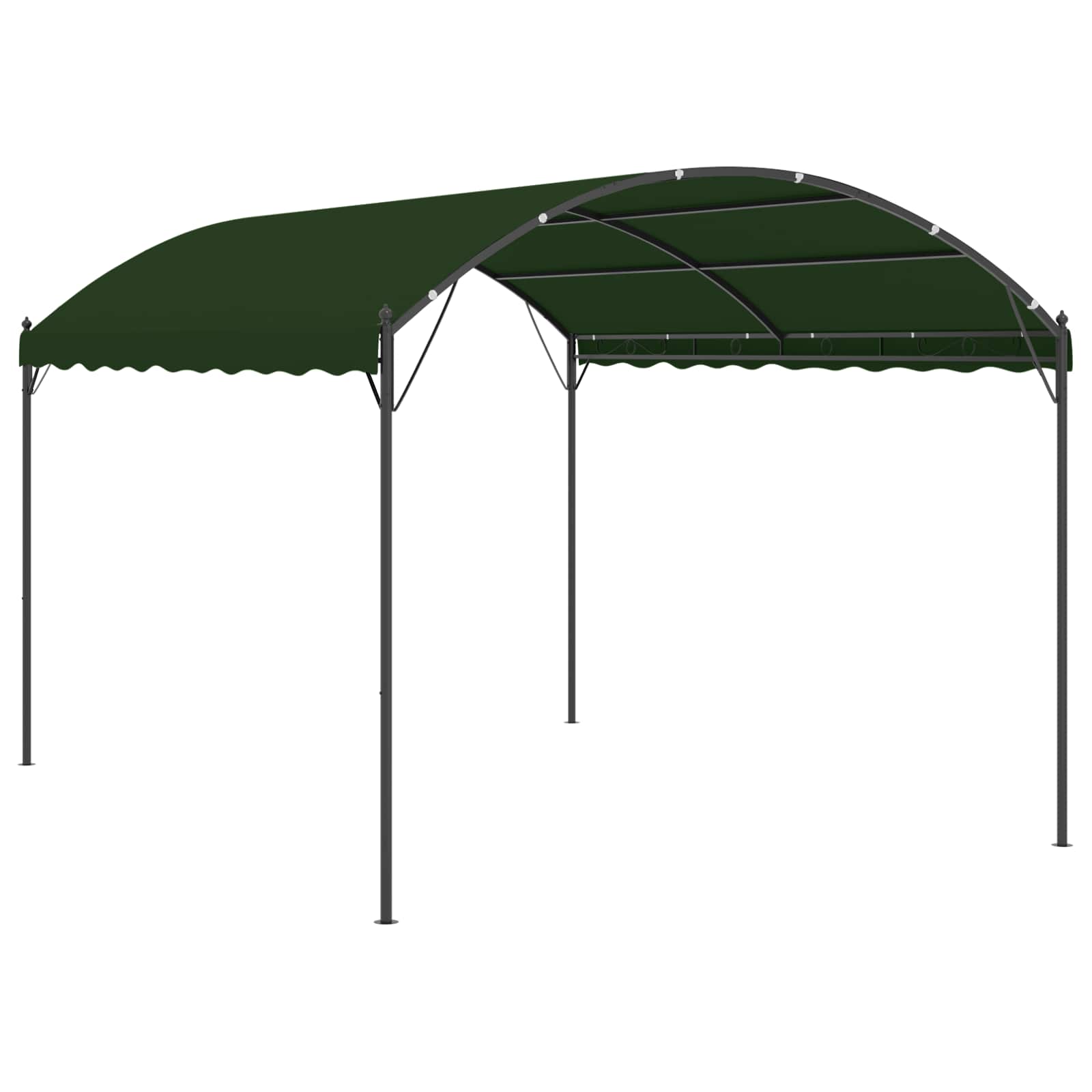 Paviljoen 4 x 3 x 2,6 m Groen Polyester en staal image 2