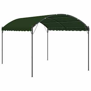 vidaXL Paviljon 4 x 3 x 2,6 m Roheline Pol&uuml;ester ja teras