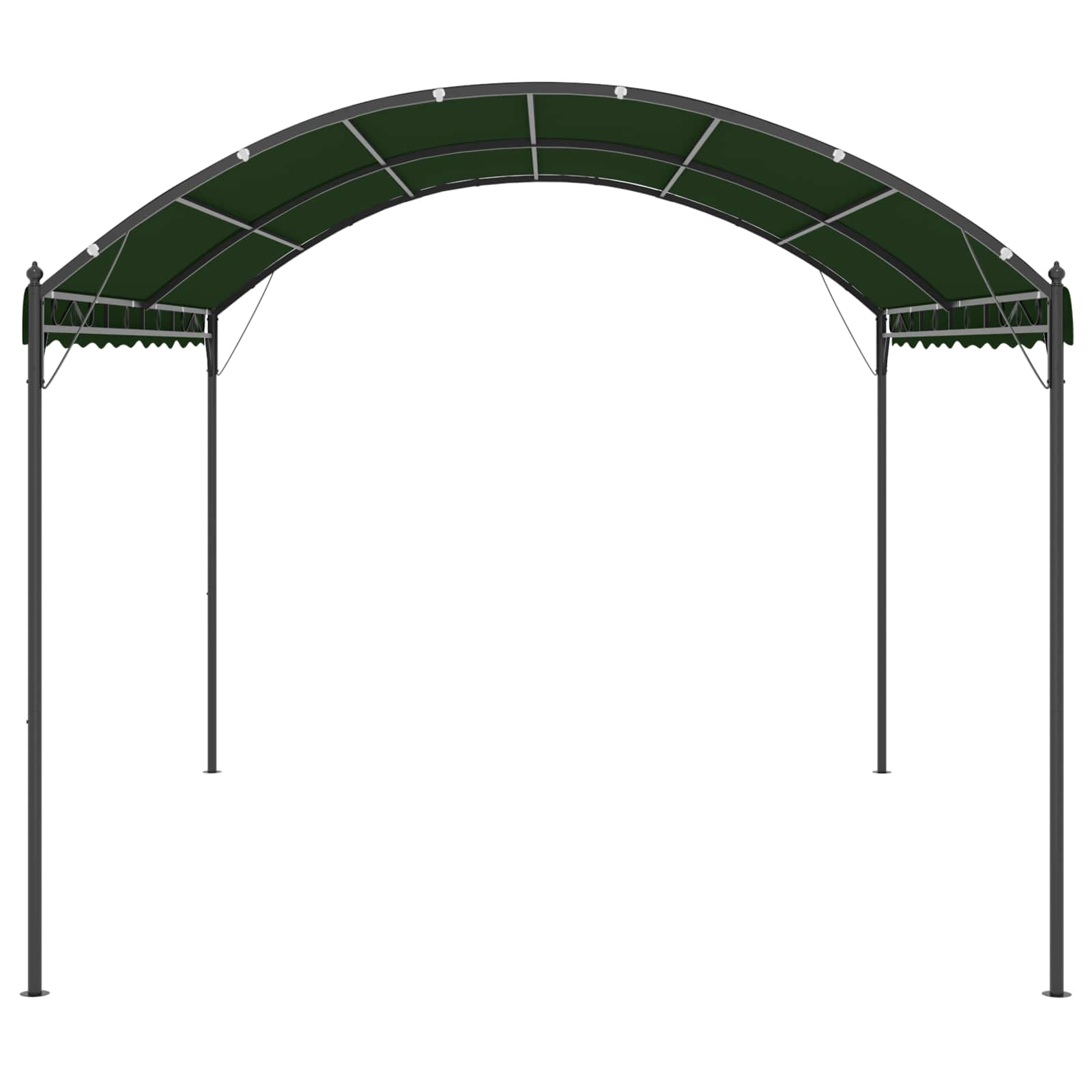 Paviljoen 4 x 3 x 2,6 m Groen Polyester en staal image 3