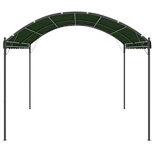Altán 4 x 3 x 2,6 m Zelená Polyester a ocel - obrázek 3