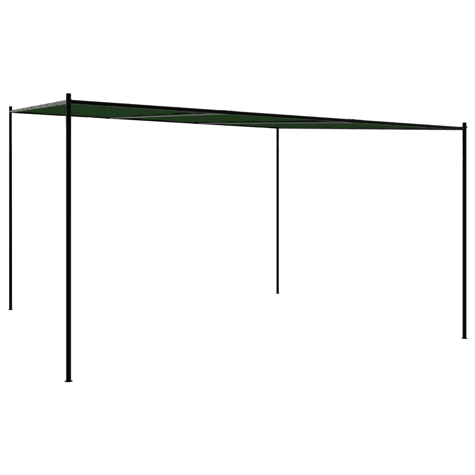 Paviljoen 4 x 3,98 x 2,67 m Groen Polyester en staal image 2