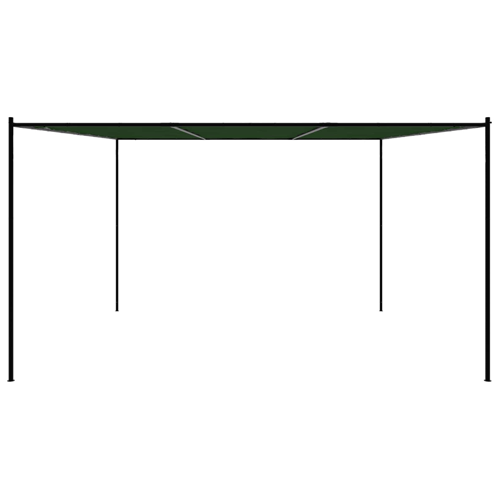 Paviljoen 4 x 3,98 x 2,67 m Groen Polyester en staal image 4