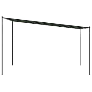 Altán 4 x 3,98 x 2,67 m Zelená Polyester a ocel - obrázek 5