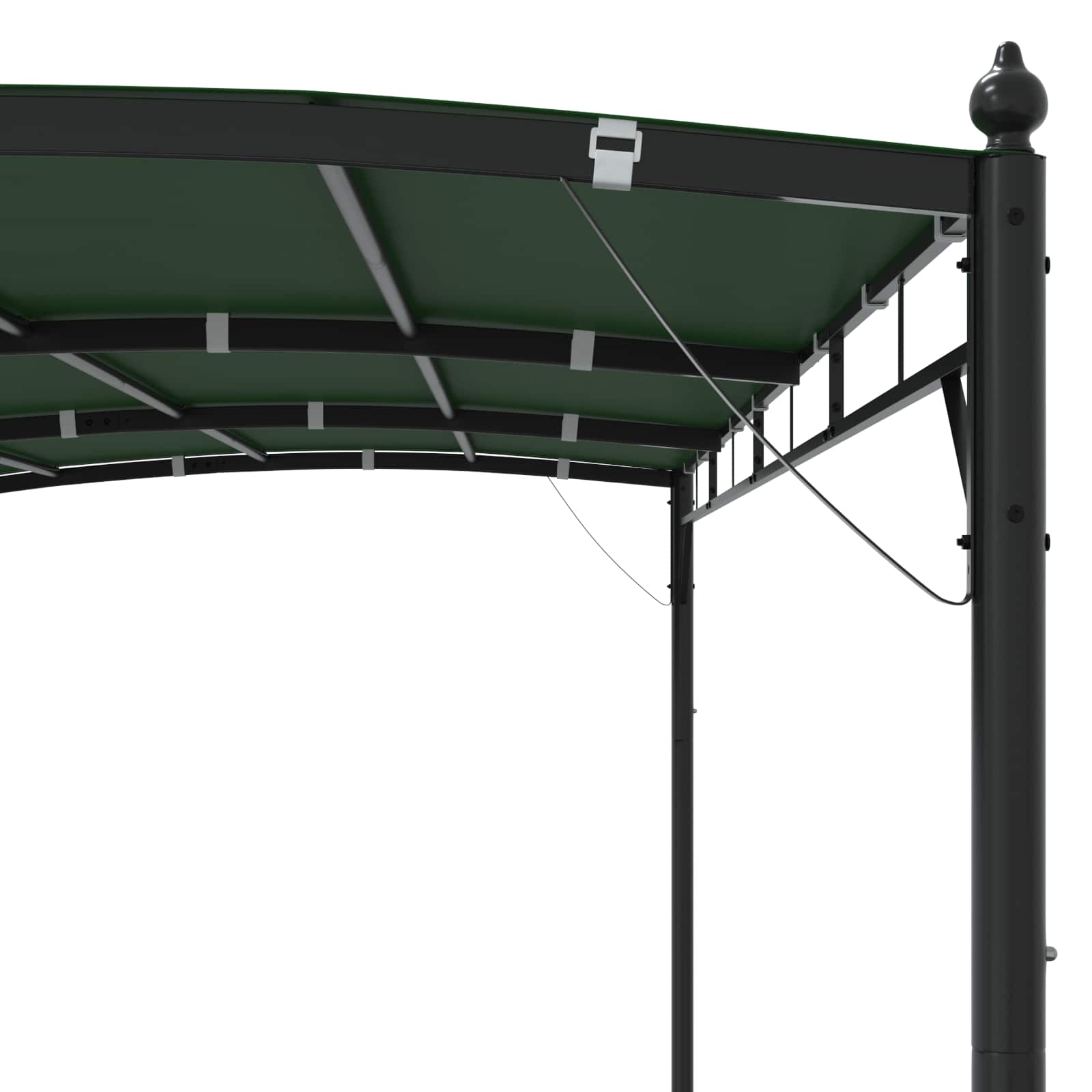 Prieel 4 x 3 x 2,55 m Groen Stof en Aluminium 180 image 5