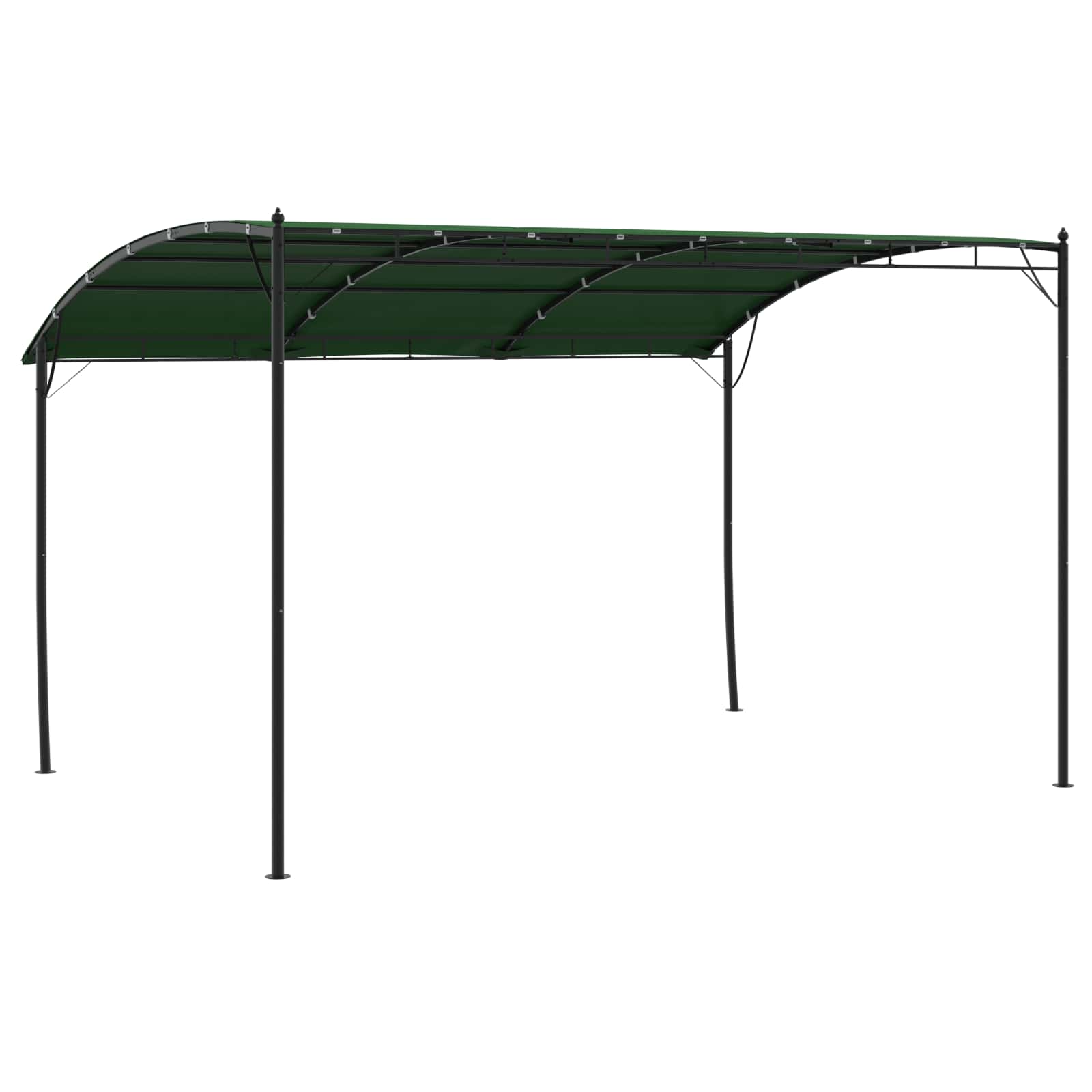 Prieel 4 x 3 x 2,55 m Groen Stof en Aluminium 180 image 4