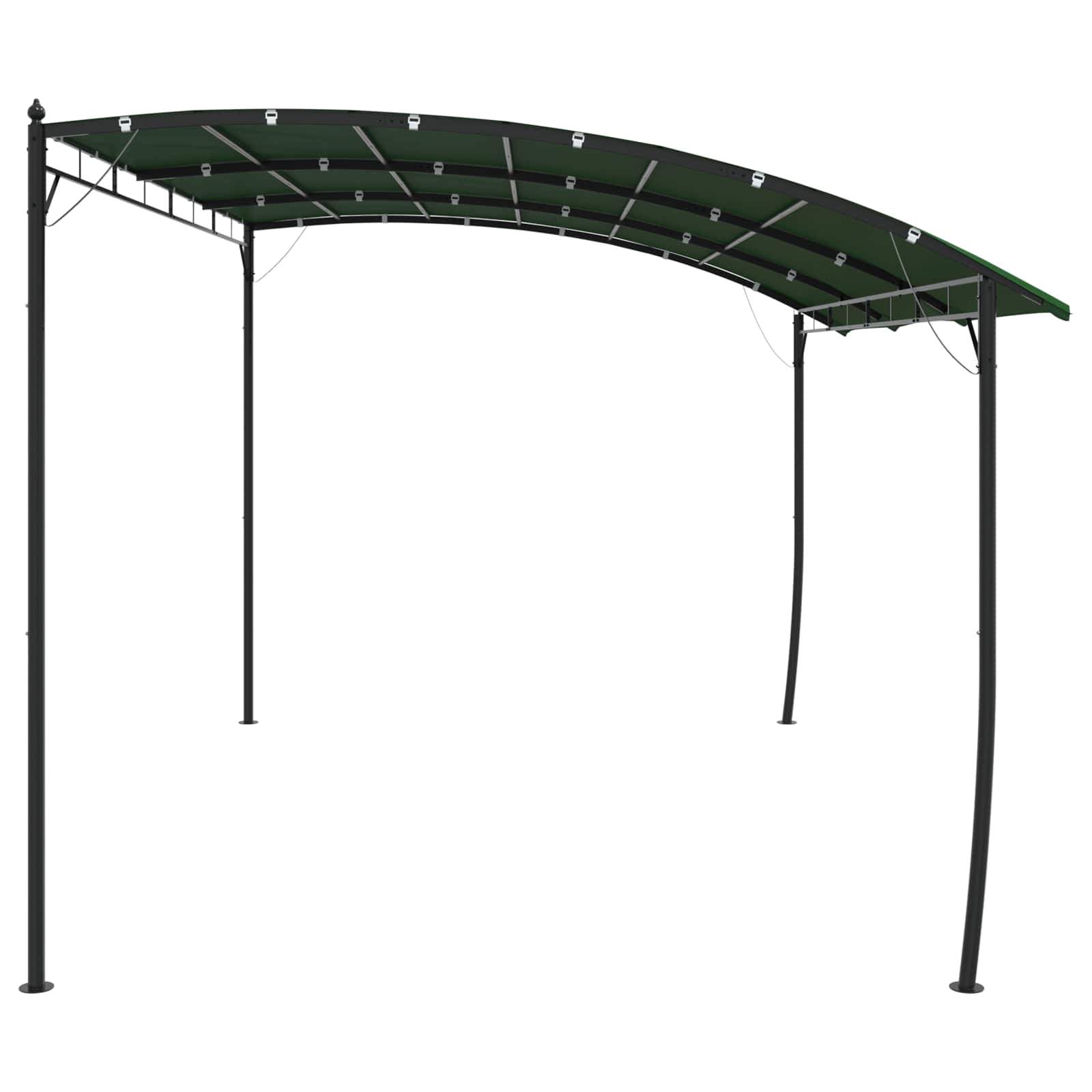 Prieel 4 x 3 x 2,55 m Groen Stof en Aluminium 180 image 3