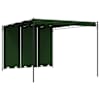 vidaXL Paviljon 4 x 3 x 2,3 m Roheline Pol&uuml;ester ja teras