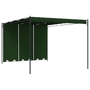 Altán 4 x 3 x 2,3 m Zelená Polyester a ocel - obrázek 1