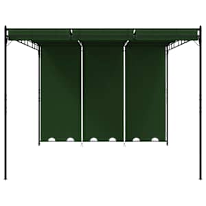 Altán 4 x 3 x 2,3 m Zelená Polyester a ocel - obrázek 3
