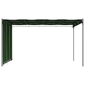 Altán 4 x 3 x 2,3 m Zelená Polyester a ocel - obrázek 4