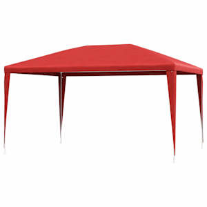 vidaXL Pidutelgid 400 x 300 x 255 cm Punane PE ja teras