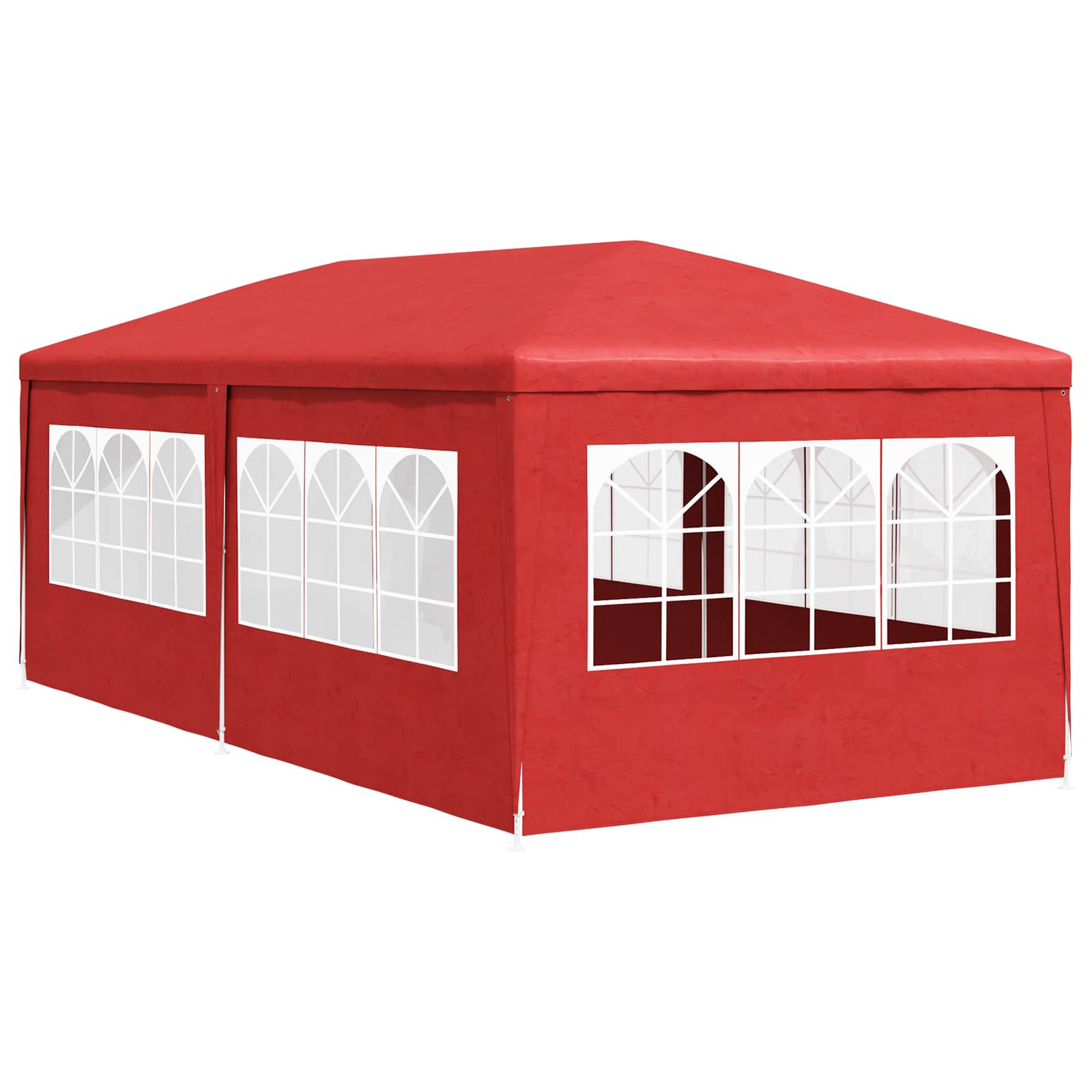 Partytent Rood 600 x 300 x 255 cm PE en staal image 6
