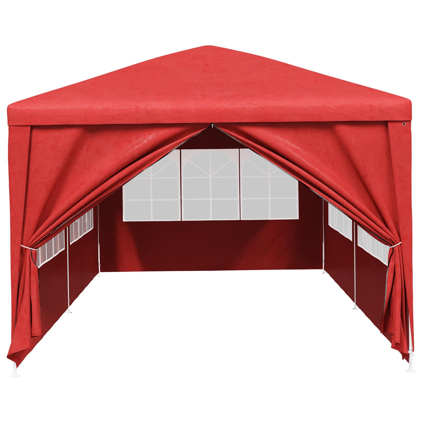 Partytent Rood 600 x 300 x 255 cm PE en staal image 4