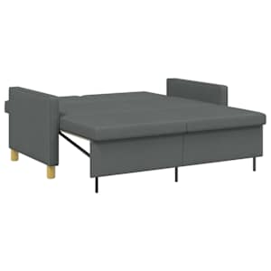 Vysouvací pohovka Tmavě šedá Textil - obrázek 6