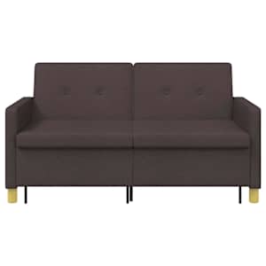 Vysouvací pohovka Tmavě hnědá Textil - obrázek 7