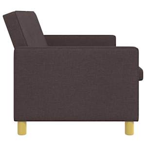 Vysouvací pohovka Tmavě hnědá Textil - obrázek 8
