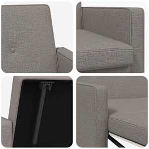 Vysouvací pohovka Taupe Textil - obrázek 10